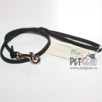 Кожаная тонкая шоу-водилка черная Кожаная тонкая шоу-водилка черная